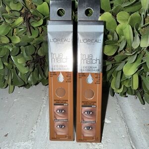 L'Oréal NEW True Match Eye Cream Dark Concealer‎ N7-8 NIP Lot Of 2